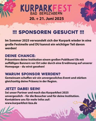 Sponsoren gesucht